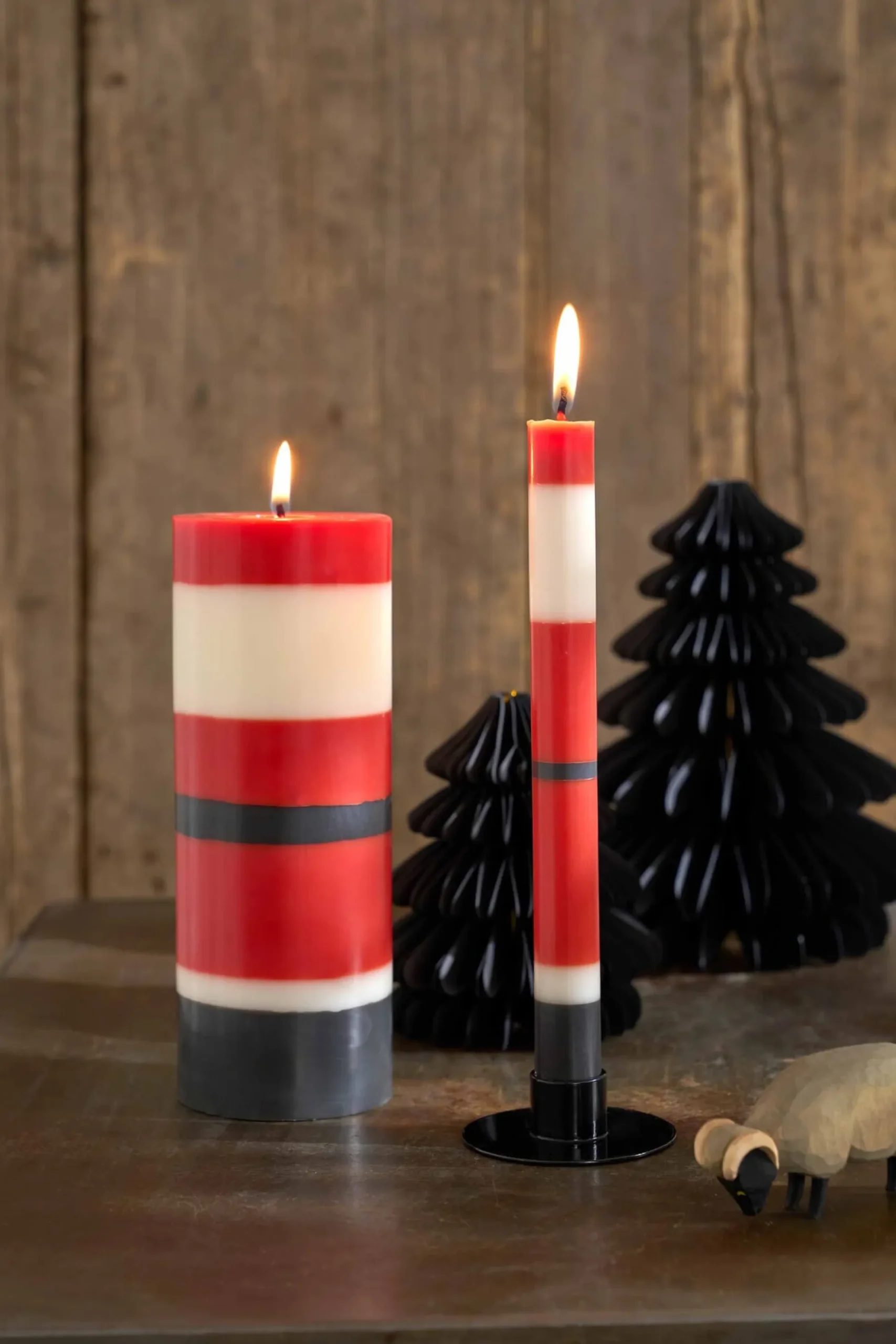 Stumpenkerze Weihnachtsmann