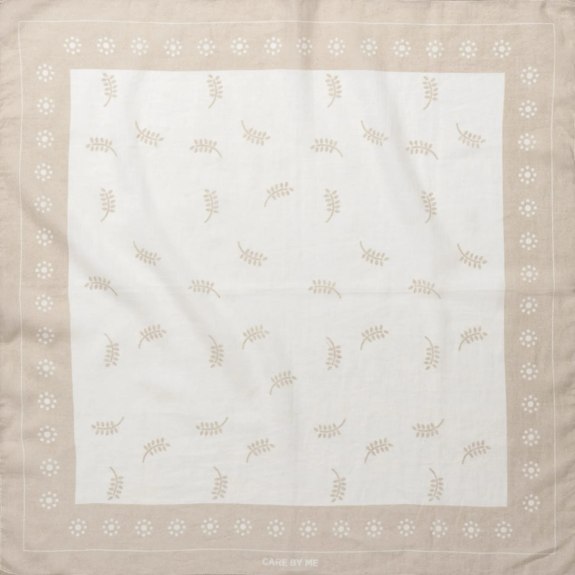 Unisex-Tuch gemustert, Beige-Weiß