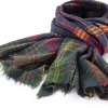Unisex-Wollschal N° 756, Blau-Grün