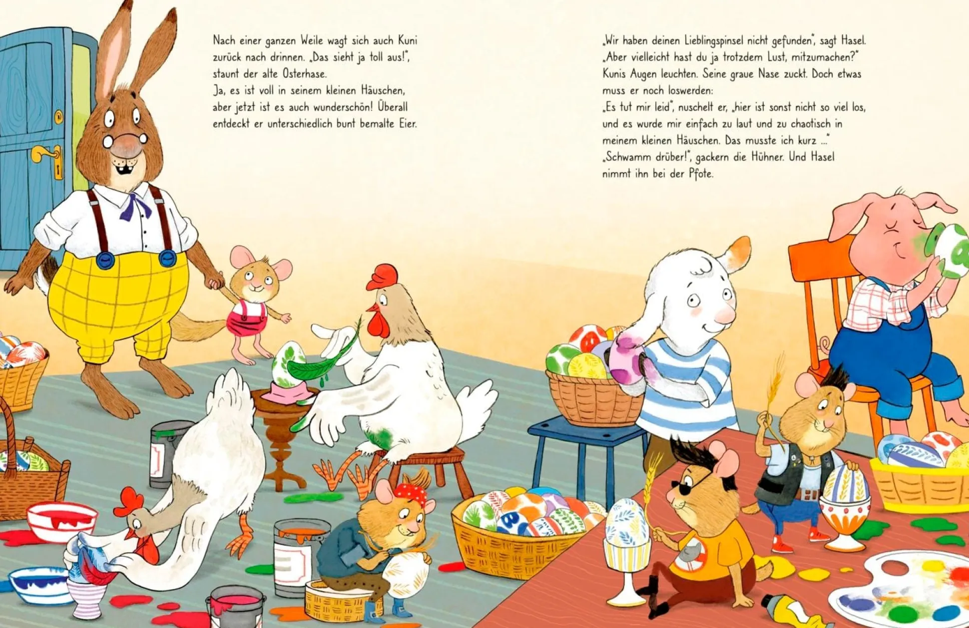 Was Hase und Huhn an Ostern so tun - Vier lustige Bilderbuchgeschichten | Vier fröhliche Ostergeschichten