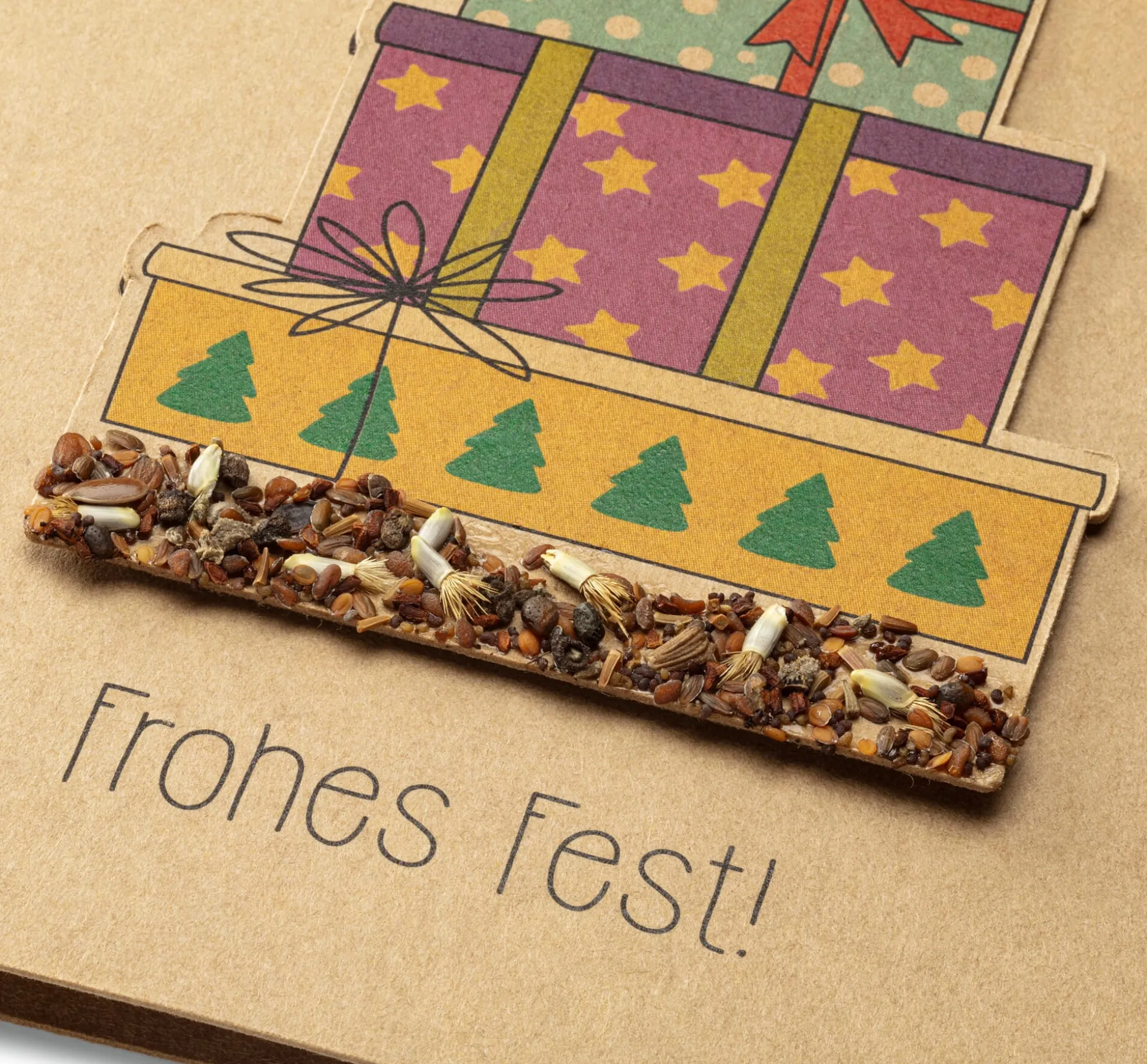 Weihnachtskarten mit Wildblumensamen