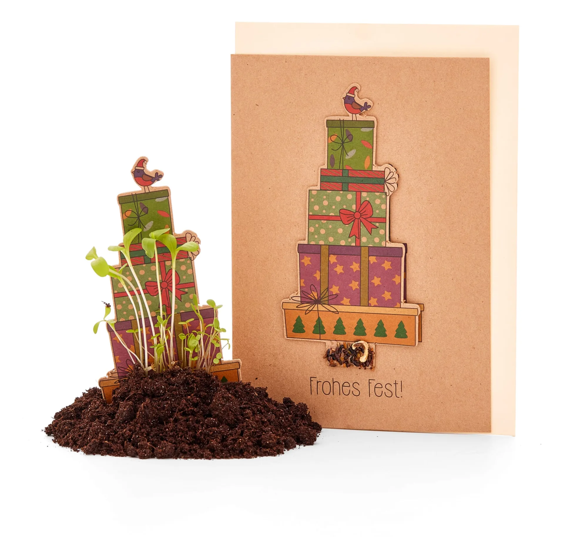 Weihnachtskarten mit Wildblumensamen